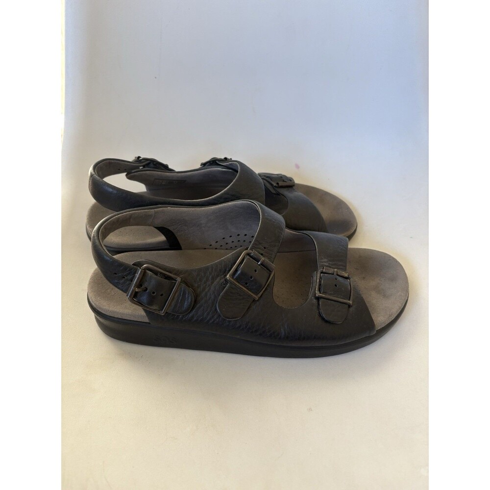 SAS Bravo Sandal Black Leather Mens 11 Comfort Shoe